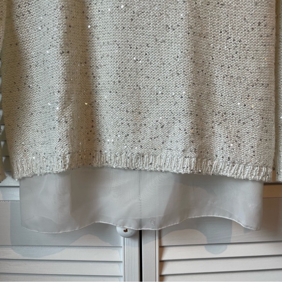 John Fashion Sequin Bow Back Detail Sweater - Picture 5 of 7